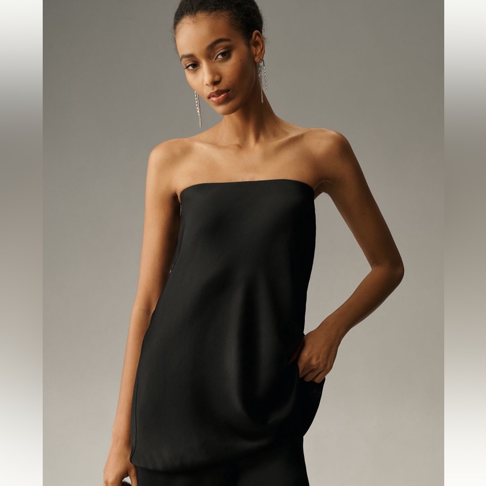By Anthropologie Silky Tube Top Blouse